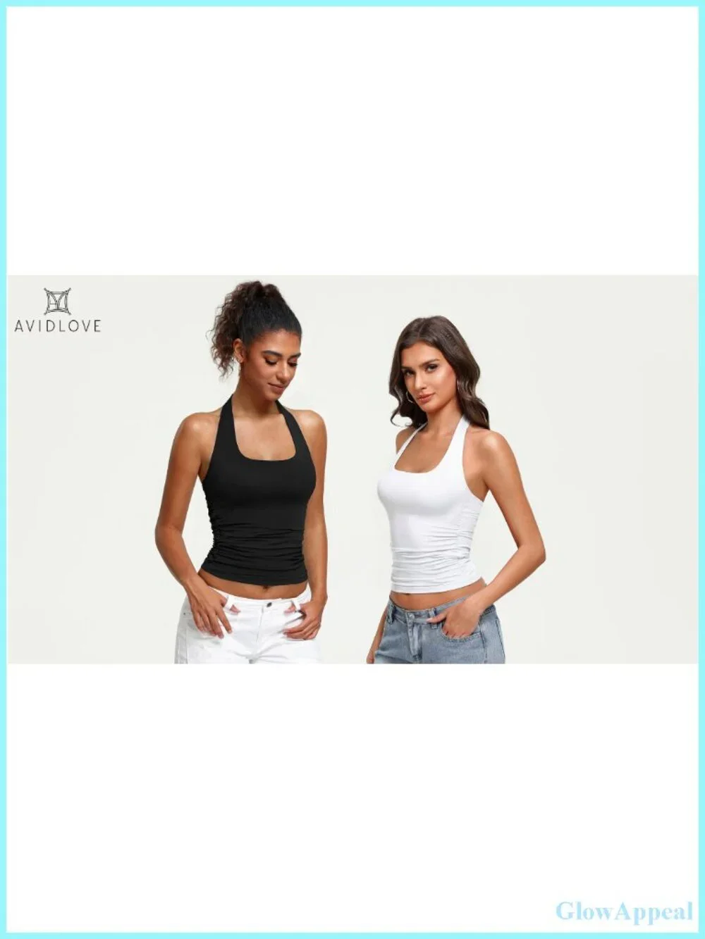 Double Lined Halter Tank Top Ruched Fitted Backless Going Out Top Sexy Cute Y2k